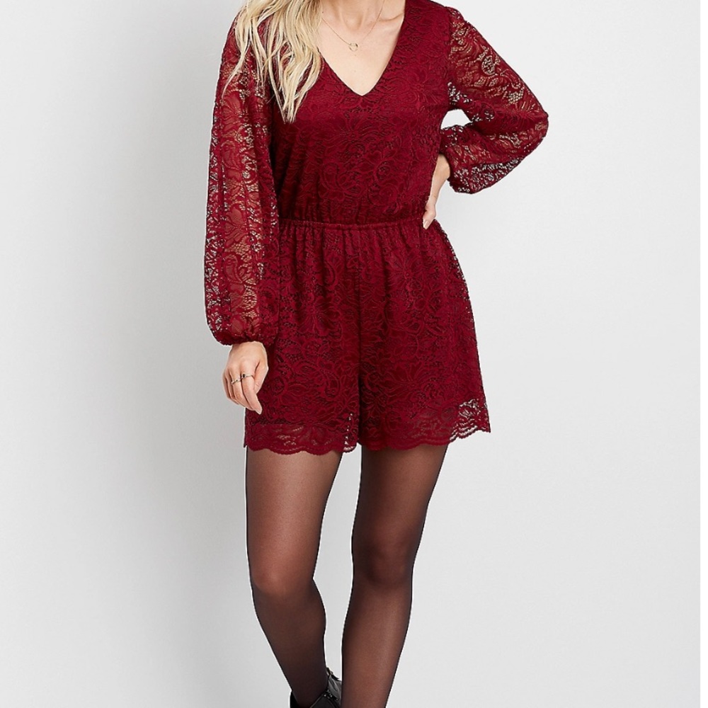 Maurice’s Long Sleeve Lace Romper